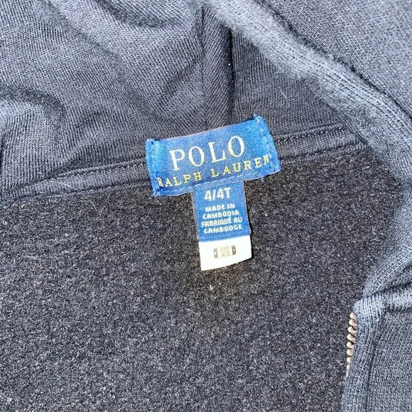 Polo Ralph Lauren Toddler Black Hoodie 4T - Picture 4 of 4
